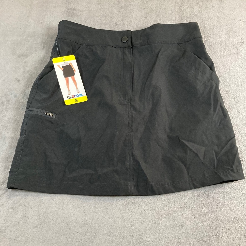 32 Degrees Cool Womens Active Skort Black Size Small Pocket Built-in Shorts